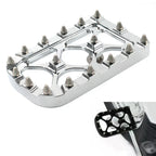 CNC Silver Brake Pedal Pad for Harley Softail Touring Electra Road Glide