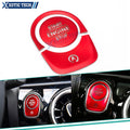 Red Aluminum Go Engine Start Push Button Trim Sticker for Mercedes (2013–2022)