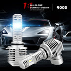 2X 9005 LED Headlight Bulbs for NOVSIGHT (6500K, 10000LM)