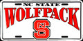 North Carolina State Wolfpack License Plate for Car Truck