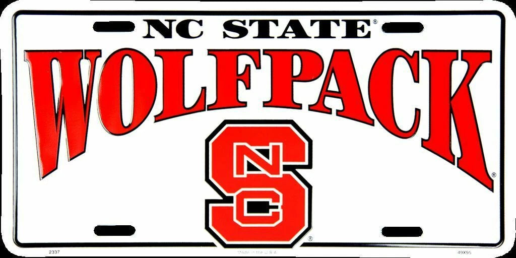 North Carolina State Wolfpack License Plate for Car Truck