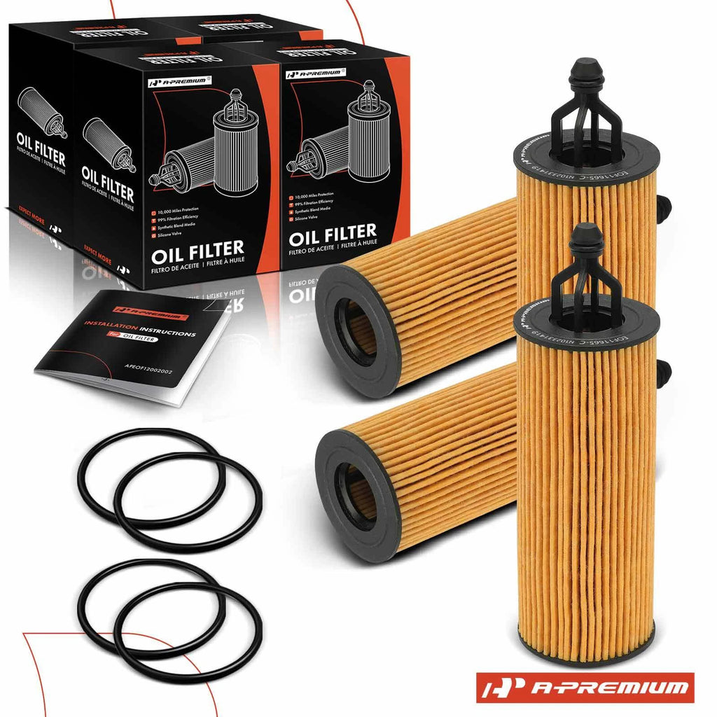Set of 4 Engine Oil Filters for Ram 1500 Jeep Grand Cherokee Wrangler (2014–2024)