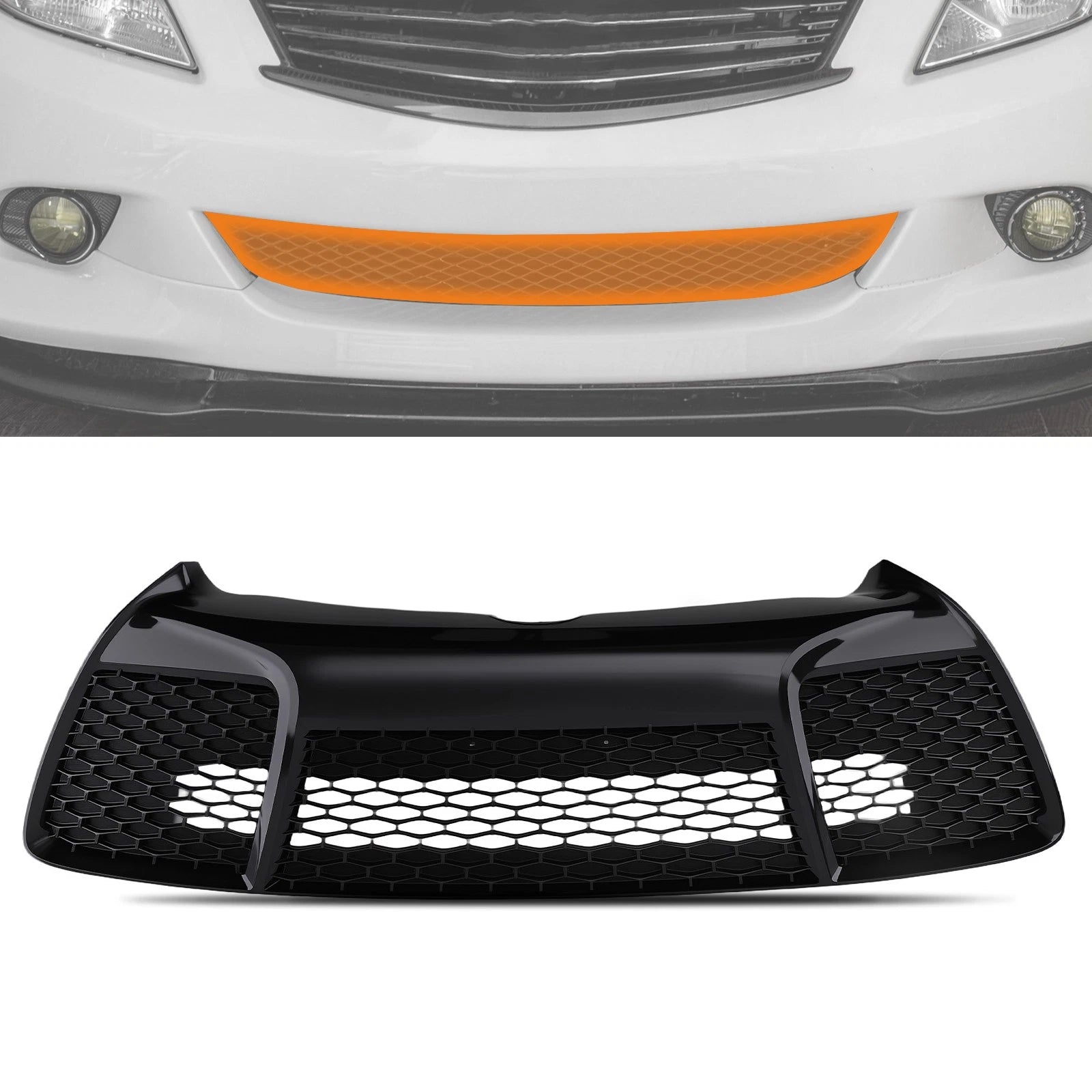Front Lower Bumper Grille for Toyota Camry SE XSE (2015–2017) 53112-06280 Black