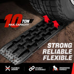 2X Black 41" Recovery Traction Tracks Boards for Off-Road Vehicles