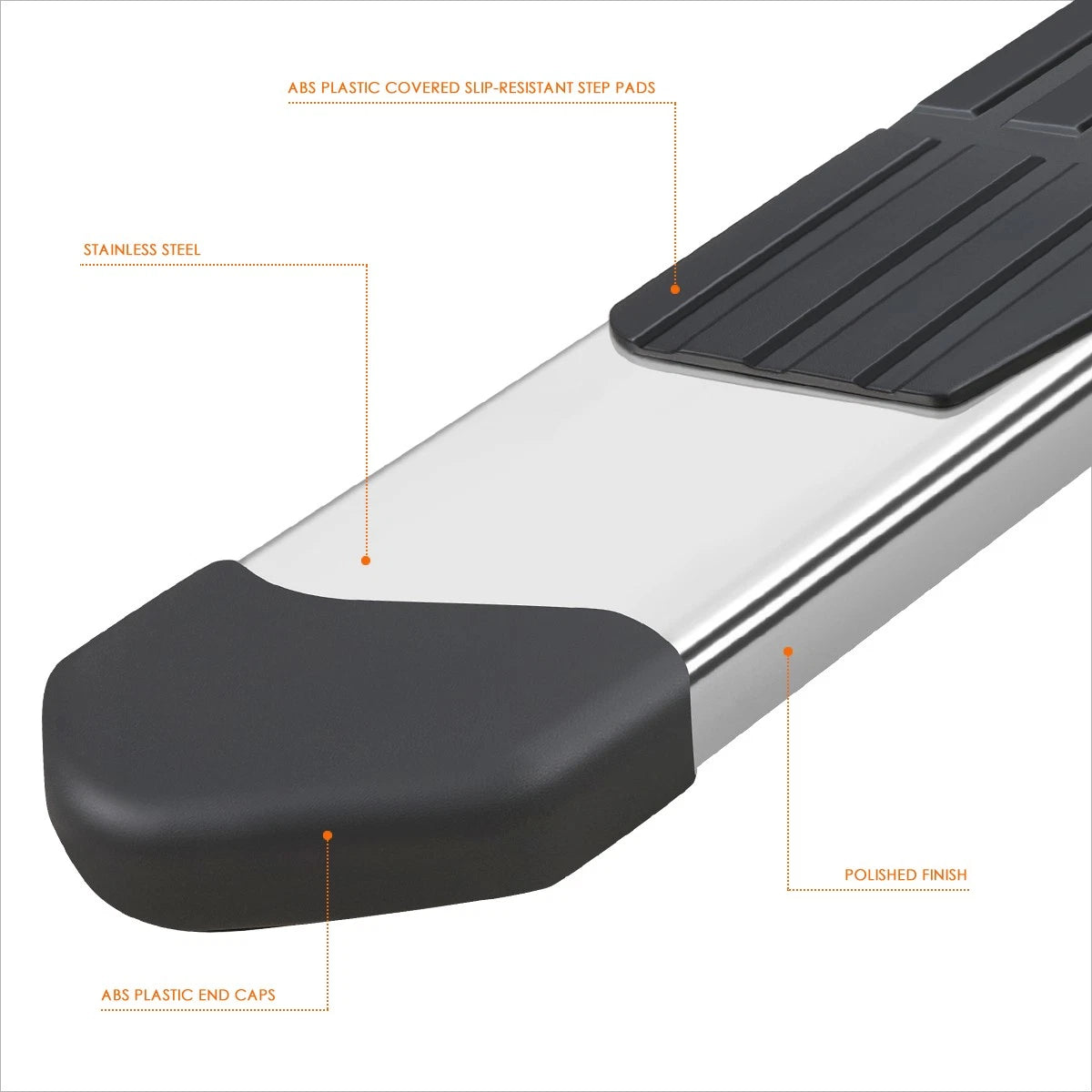 Set of 2 Chrome Side Step Nerf Bars for Toyota Tundra CrewMax (2022–2024)