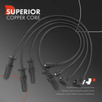 Set of 4 Spark Plug Wire Set for Subaru Impreza Legacy (1996–1998)