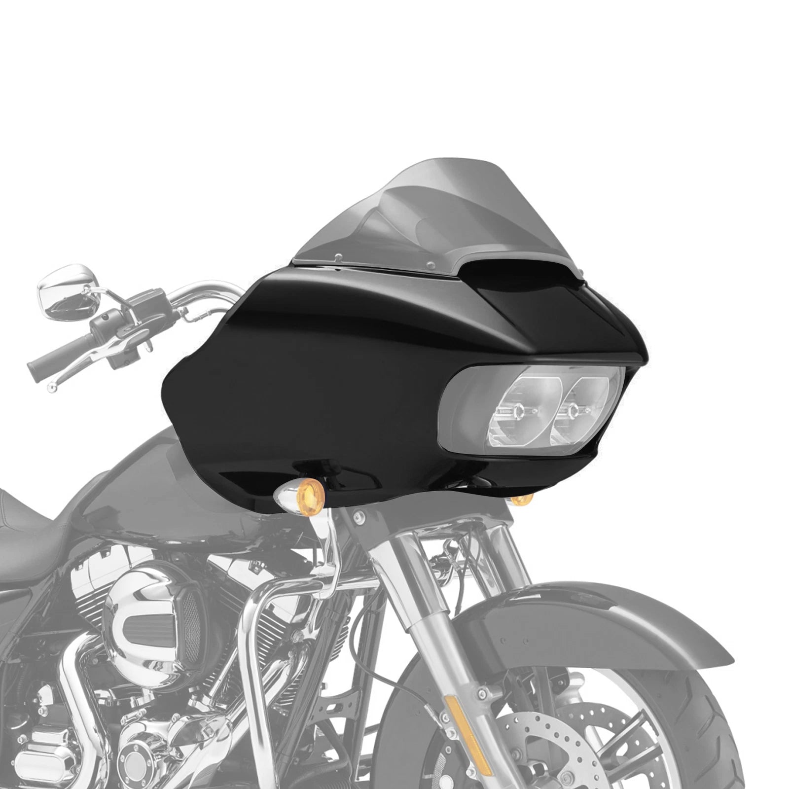 Matte Black Headlight Fairing for Harley Road Glide FLTRX (2015–2024)