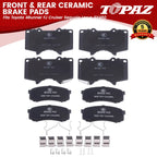 Set of 4 Ceramic Brake Pads for Toyota 4Runner FJ Cruiser Sequoia Lexus GX460 (2003–2023)
