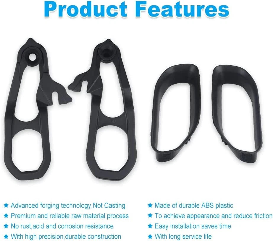 Set of 2 Black Front Tow Hooks with Hardware for Ram 1500 (2019–2022) 68272944AB