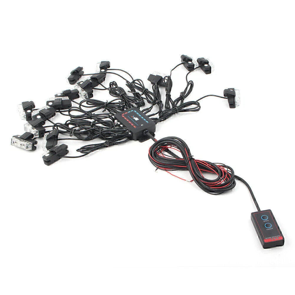LED White Strobe Lights for Car Truck Emergency Warning