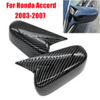 Carbon Fiber Black Side Mirror Covers for Honda Accord (2003-2007)