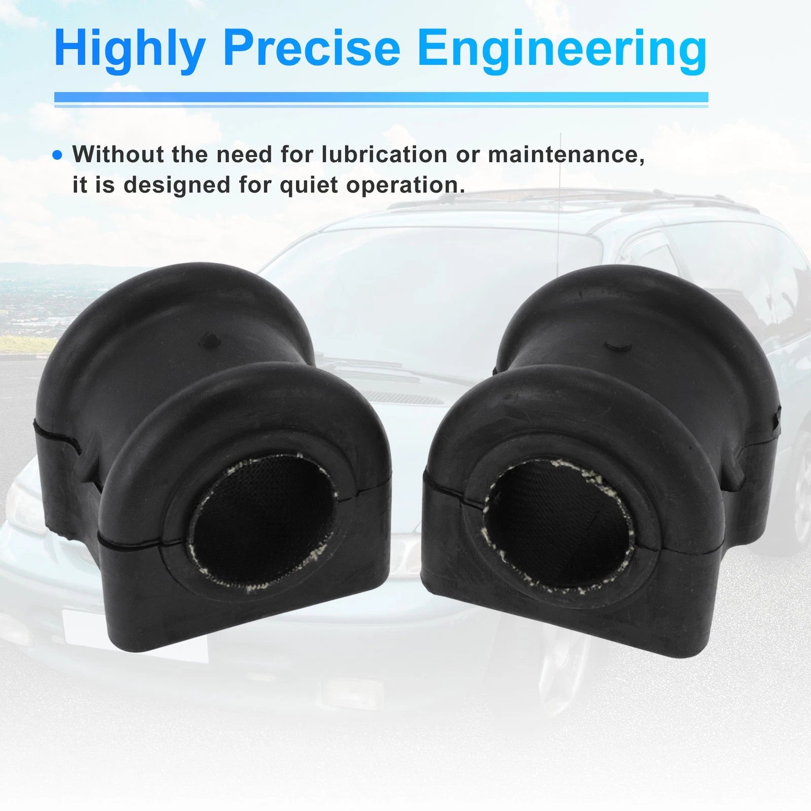 2X Stabilizer Sway Bar Bushing Kit for Dodge Dakota (2005) No.K7353 Rubber Black