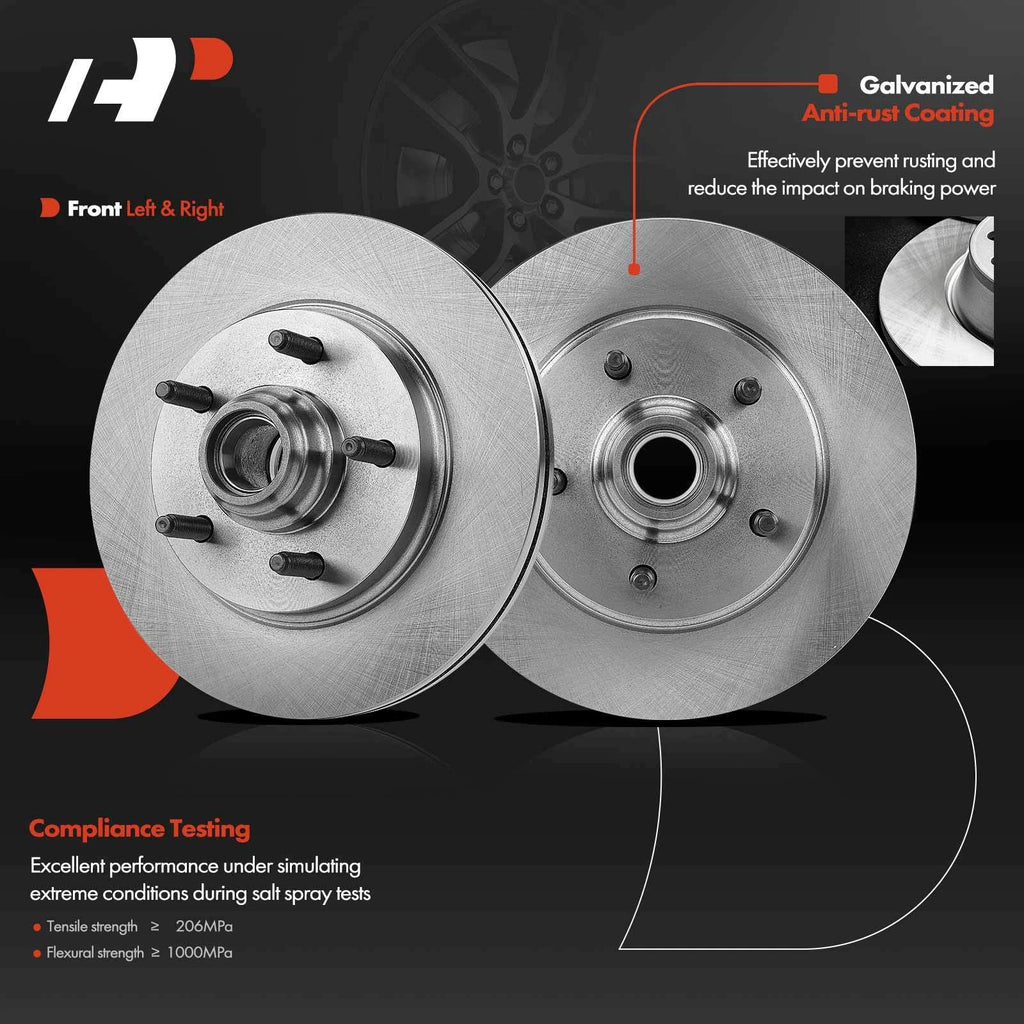 Front Disc Brake Rotors & Ceramic Pads for Ford F-150 (2000-2003)