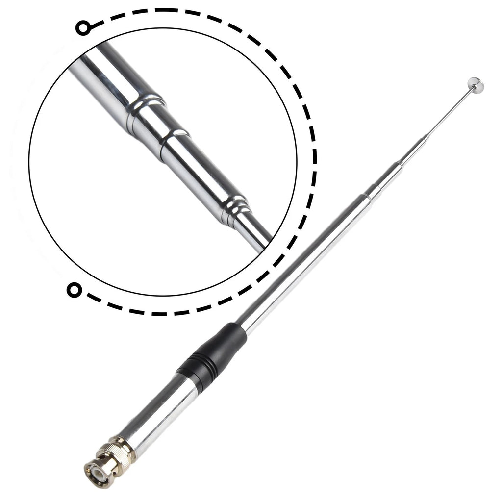 Telescoping Rod Antenna for CB Handheld Radios (27MHz, 9-51 Inch Length)