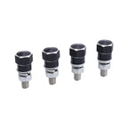 Set of 4 Aluminum Black & Silver Hex License Plate Frame Bolts for Harley Honda