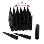 Set of 32 Black Spike Lug Nuts for Ford F250 F350 Dodge Ram 2500 3500
