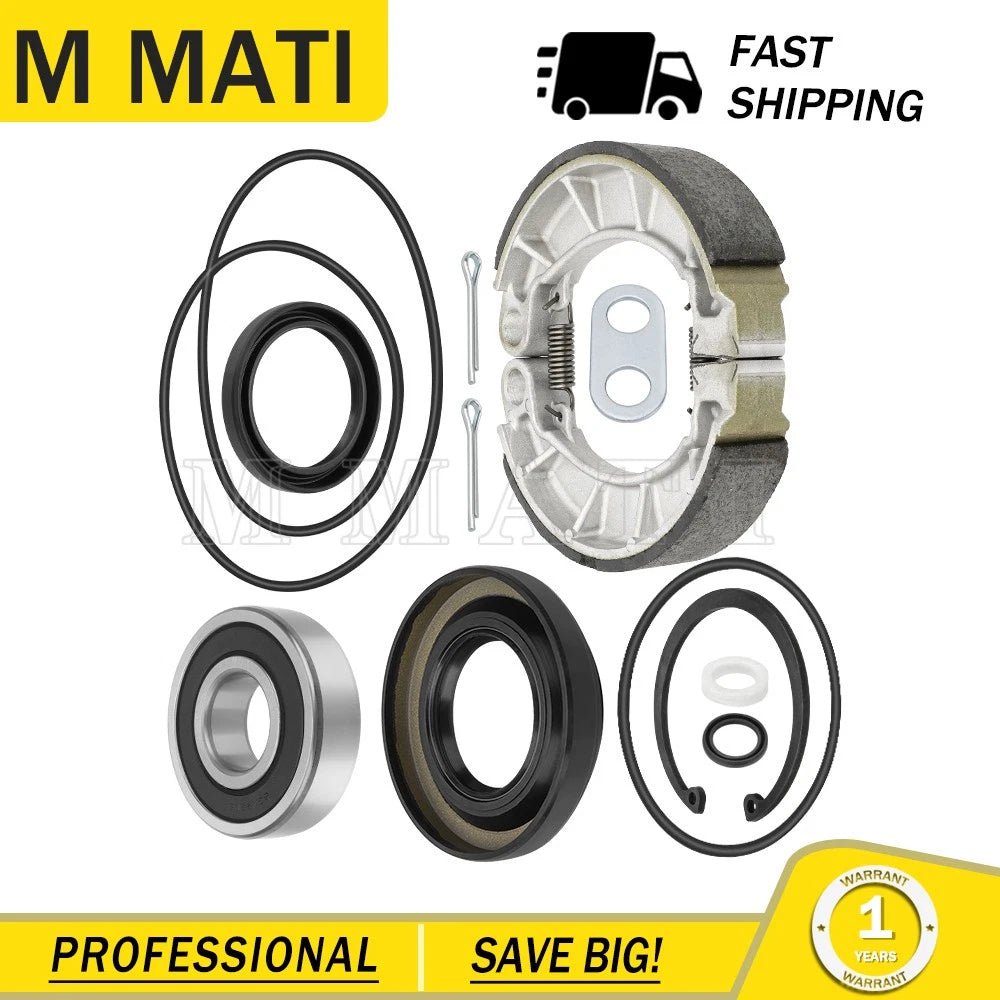 Rear Brake Drum Bearing Seals Shoes Kit for Honda Foreman 500 Rancher 420 (2014–2023)