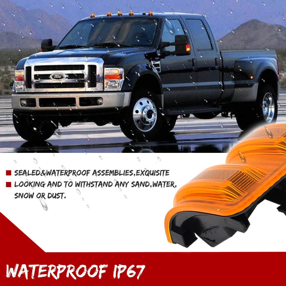 Set of 2 Side Mirror Marker Amber Turn Signal Lights for Ford F250 F350 F450