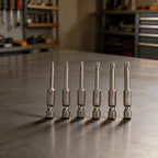 6X Screwdriver Bits Set Hexagonal Alloy Steel 50mm Silver