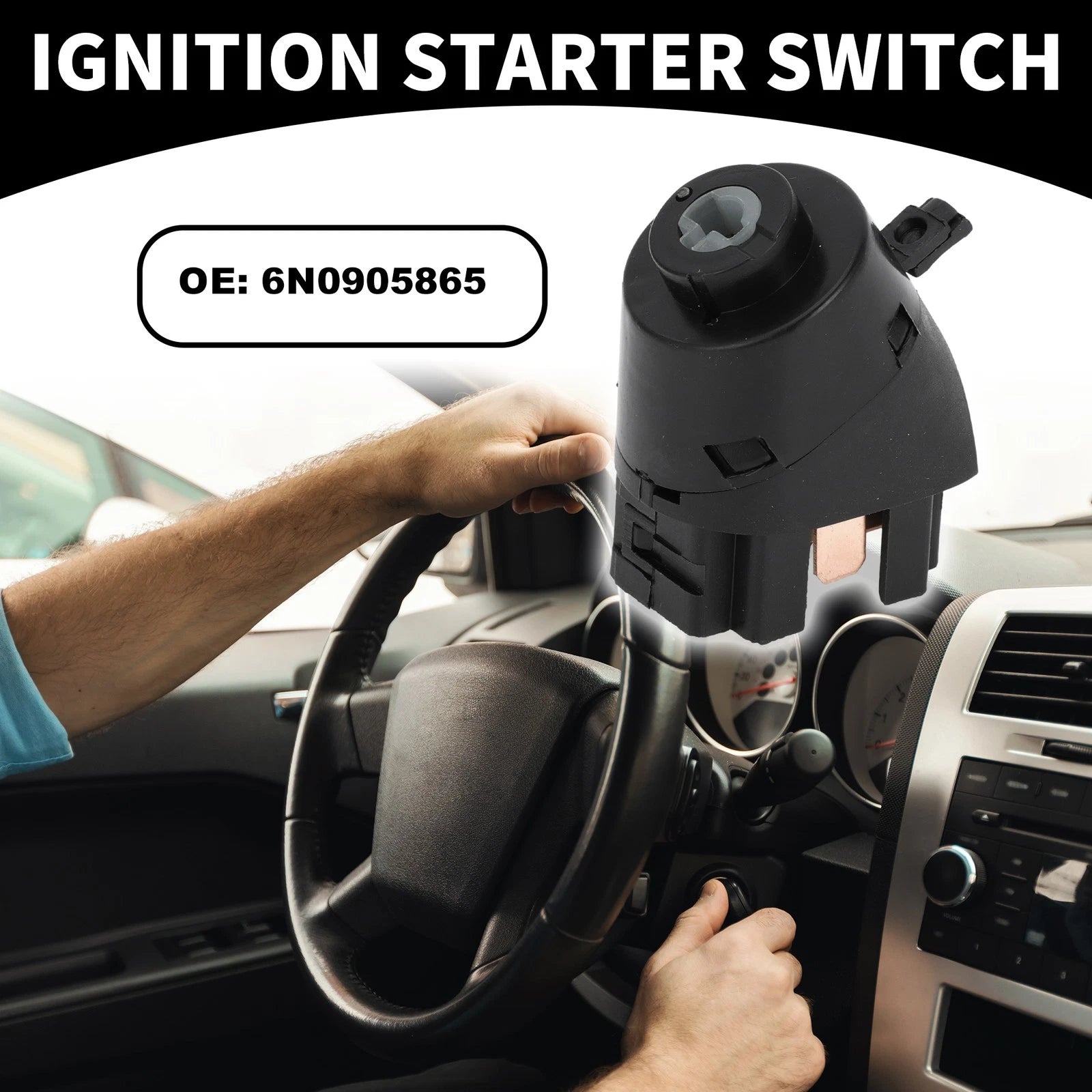 Ignition Starter Switch No.6N0905865 for Volkswagen Cabrio Corrado EuroVan (1995–2005)
