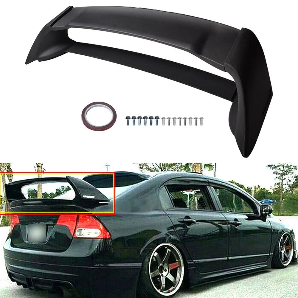Set of 4 Trunk Wing Spoilers for Honda Civic (2006–2011) Unpainted