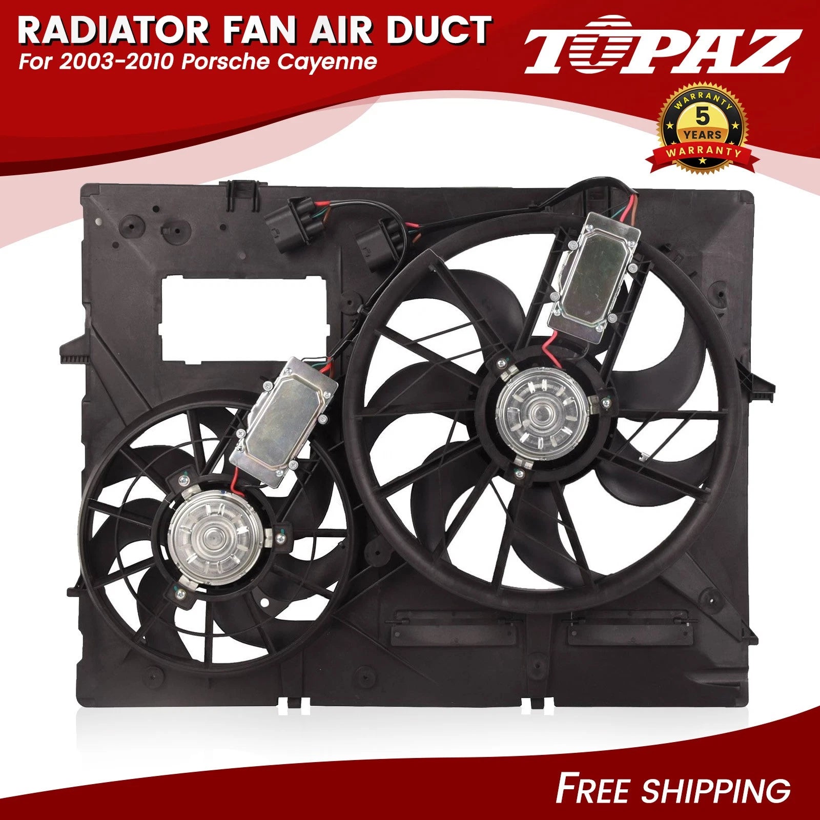 Radiator Cooling Fan Motor Assembly for Porsche Cayenne (2003–2010)