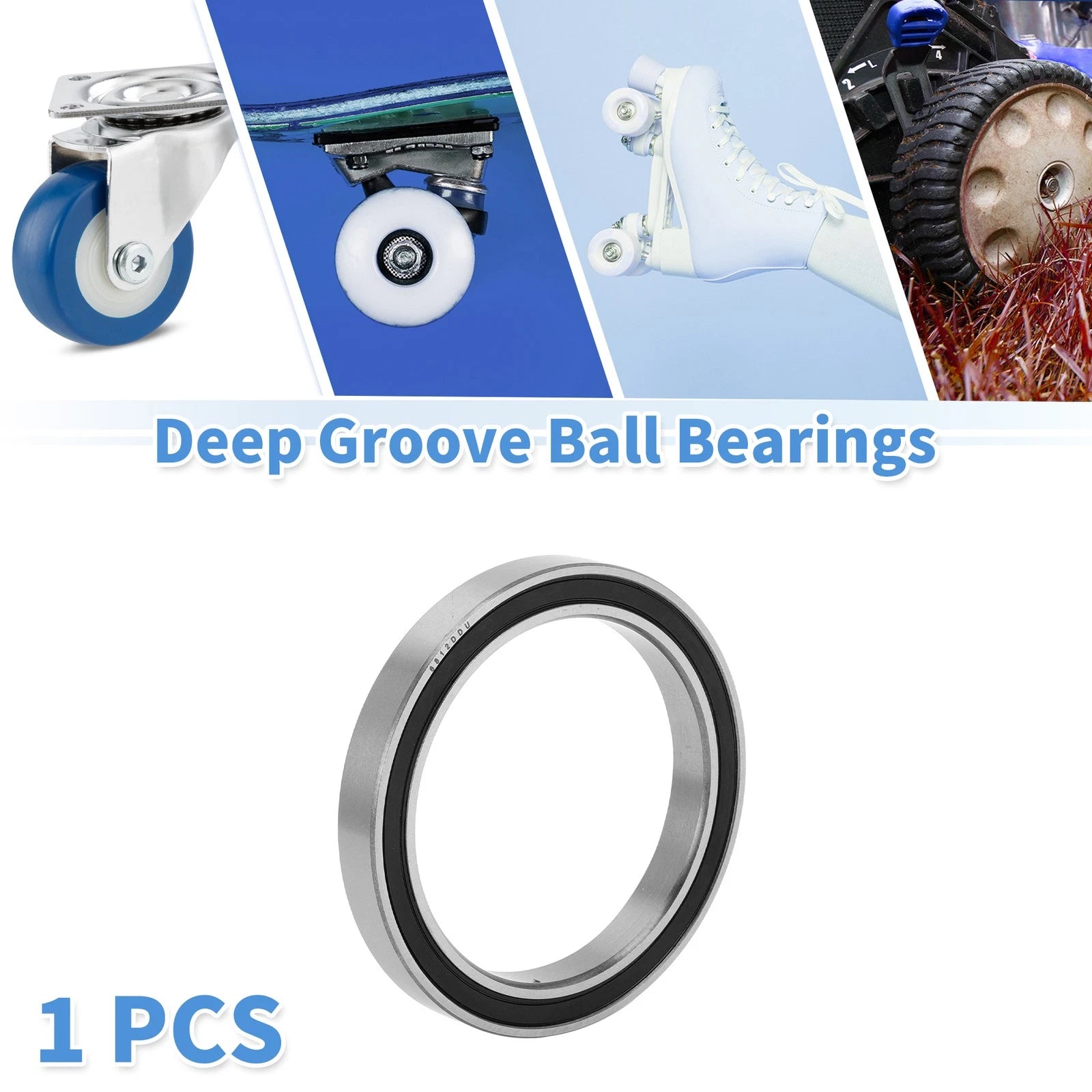 6812DD Deep Groove Ball Bearing for Scooter Skateboard Wheel (60x78x10mm)
