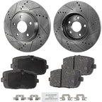Brake Disc and Pad Kit for Mazda MX-5 Miata (2006–2015) Cross-drilled Slotted
