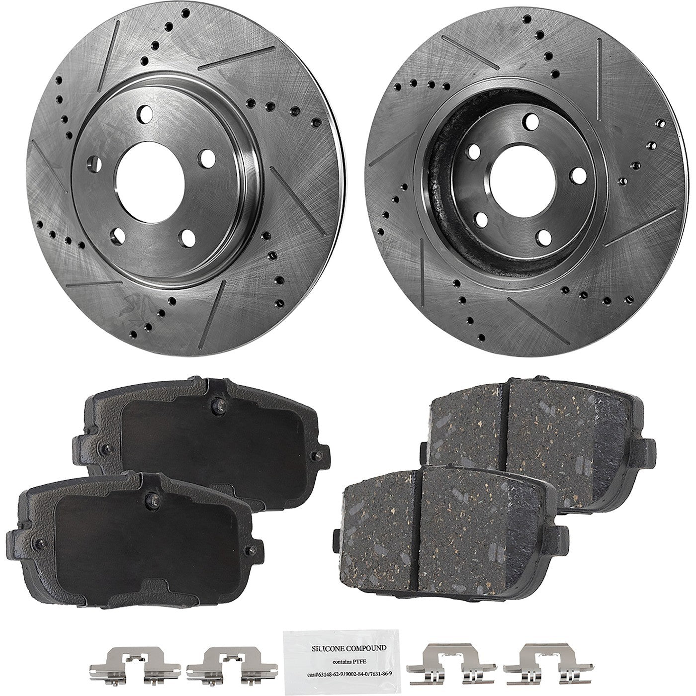 Brake Disc and Pad Kit for Mazda MX-5 Miata (2006–2015) Cross-drilled Slotted