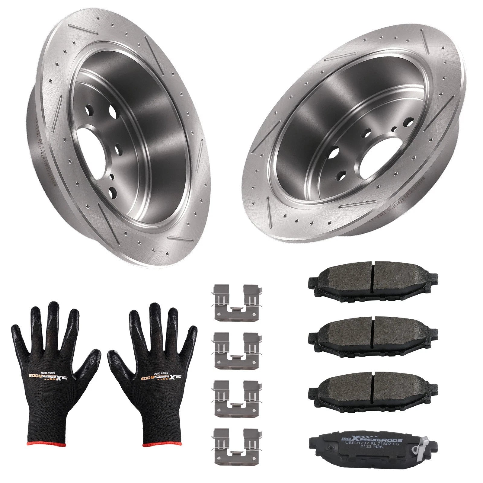 Rear Brake Rotors and Pads Kit for Subaru Legacy Outback BRZ (2010–2016)