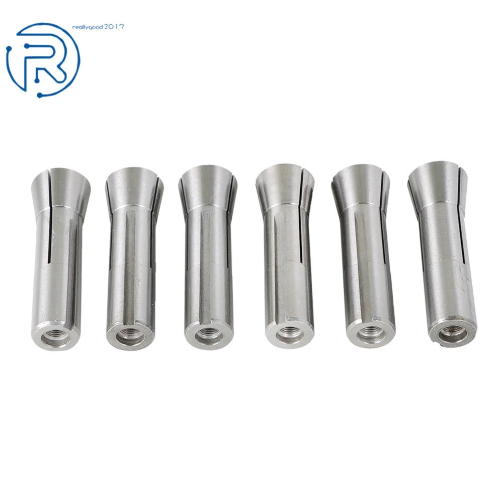 Set of 6 Precision R8 Collets for Mill Chuck Holder