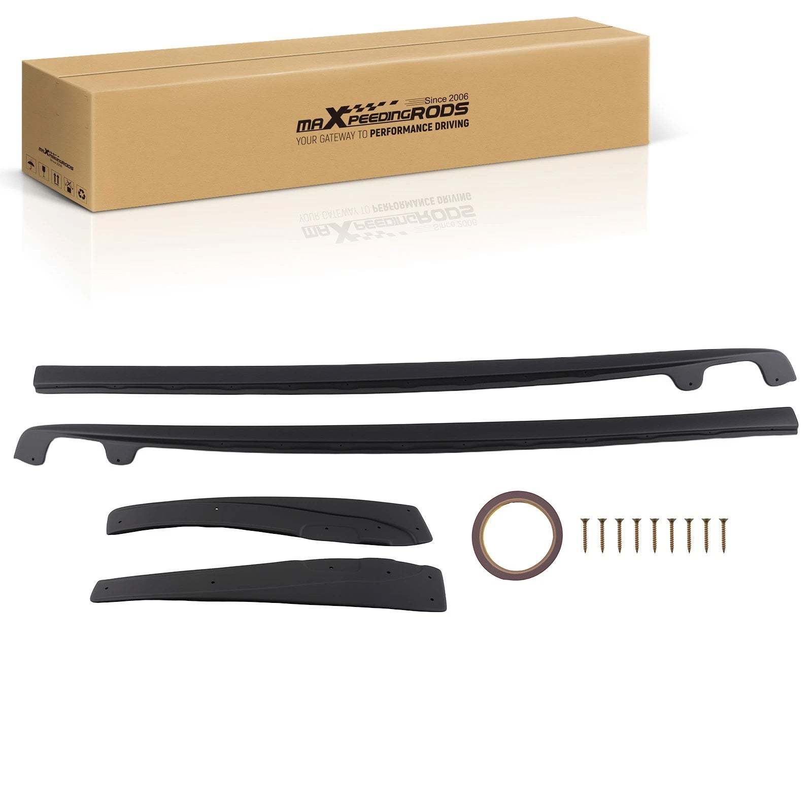 ABS Side Skirt Extension Panel for Chevrolet Corvette (2005–2013) Black