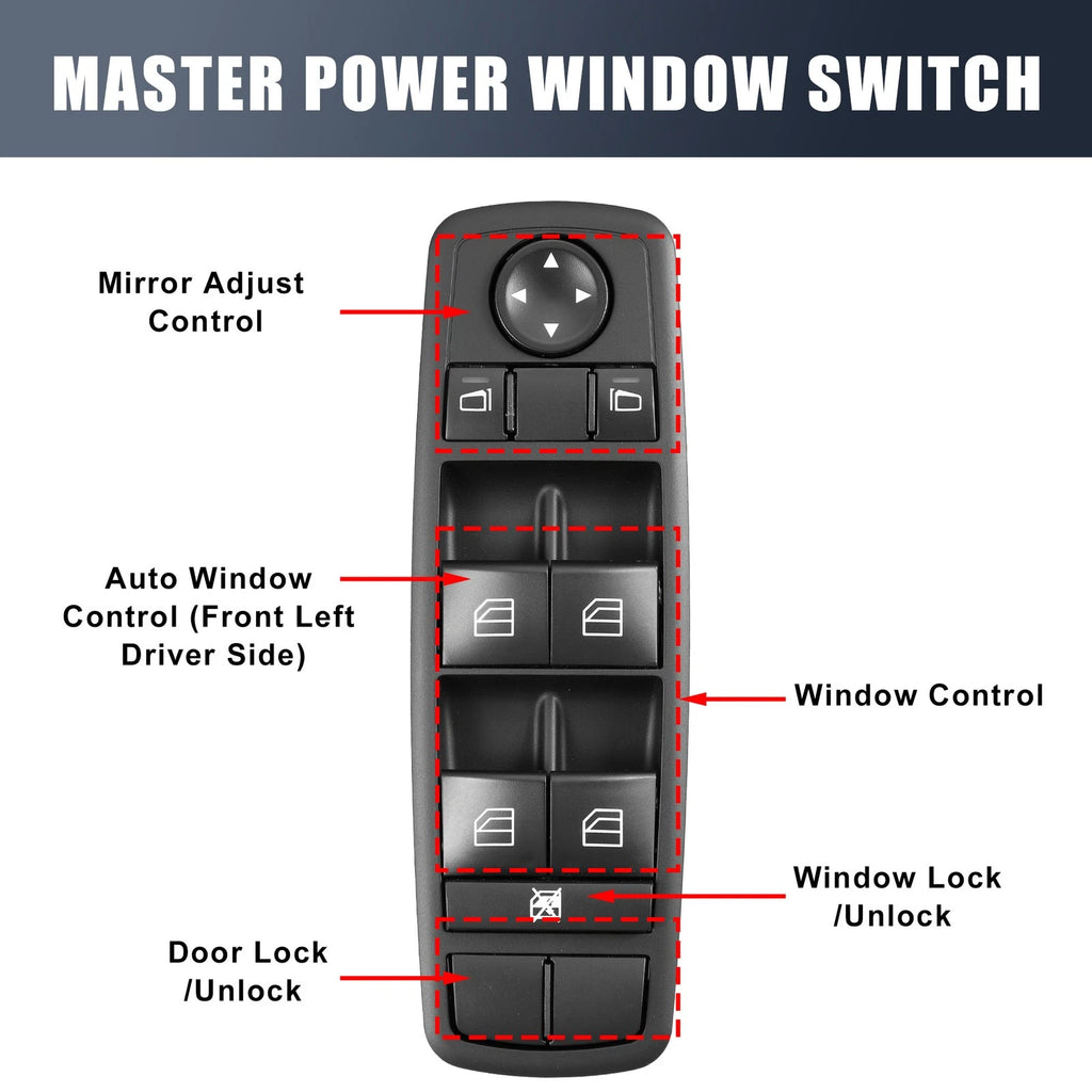A2518300090 Power Window Switch for Mercedes-Benz R320 (2007–2009)