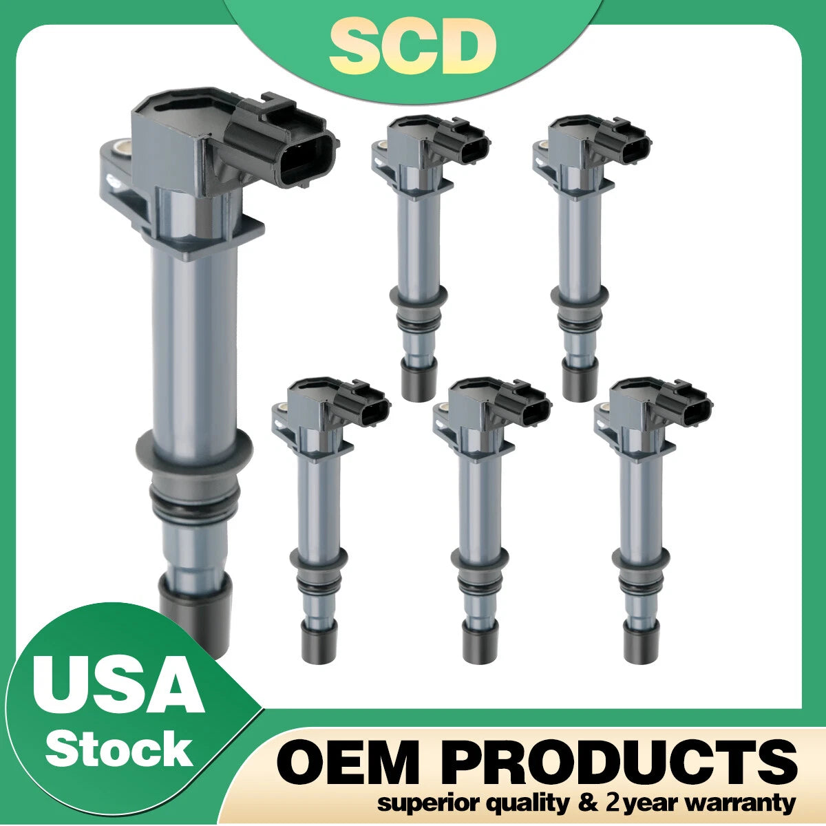 Pack of 6 Ignition Coils for Dodge Jeep Mitsubishi V6 3.7L V8 4.7L UF270