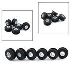 6X Black Gas Tank Mounts for Harley Softail (FXWG) - Rubber Grommets