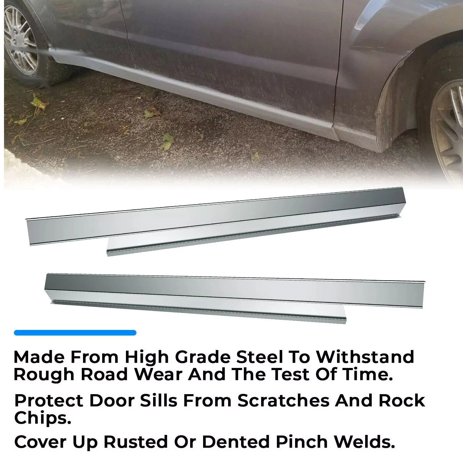 Set of 2 Slip-on Rocker Panels for Ford Focus (2008–2011)