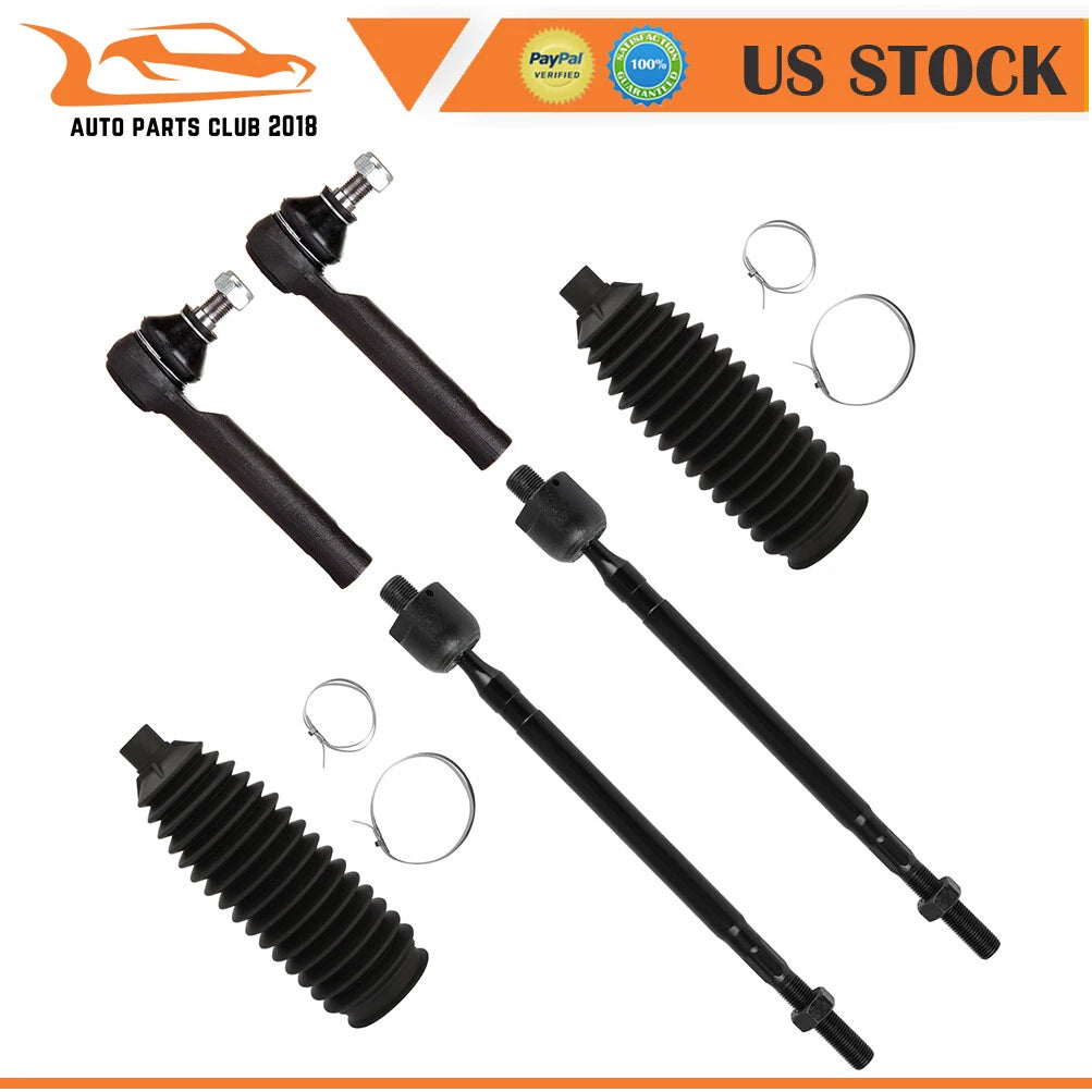 Set of 6 Front Steering Tie Rod Ends for Subaru WRX (2015–2019)