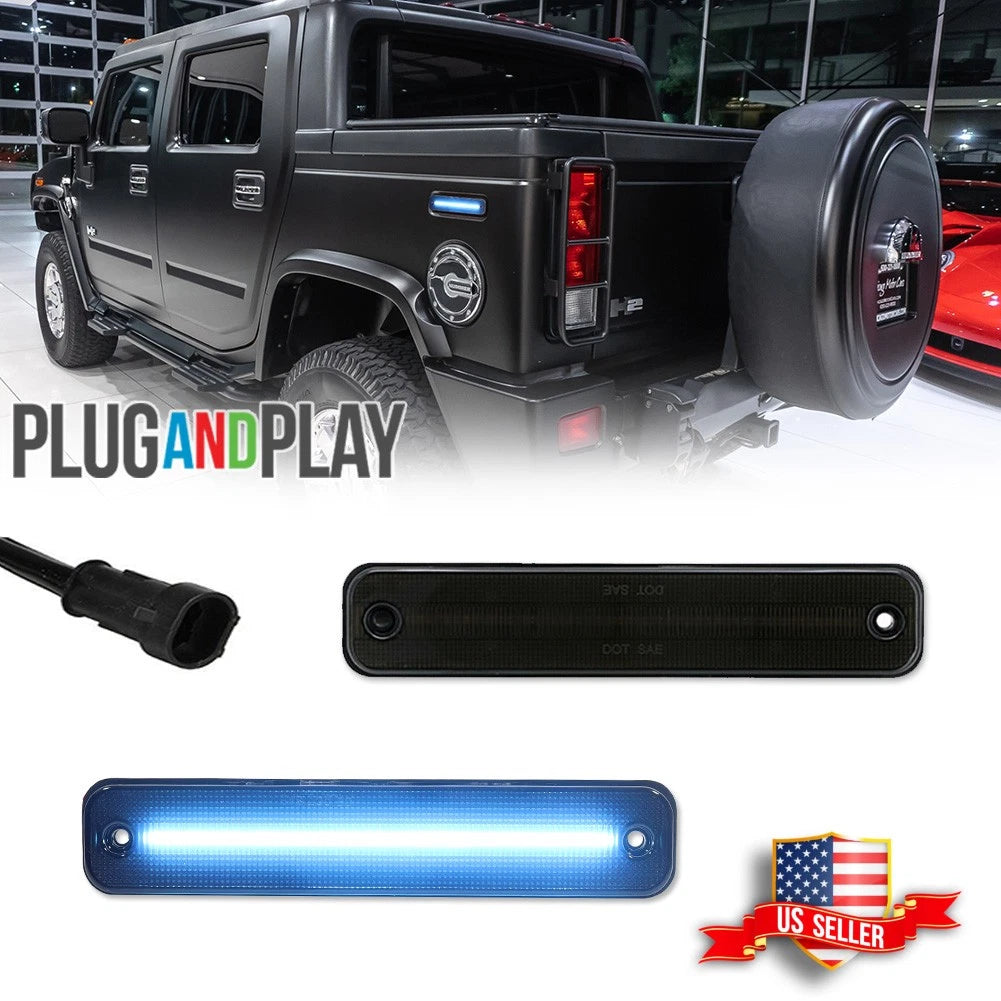 Smoke LED Fender Side Marker Signal Lights for Hummer H2 (2003–2009)