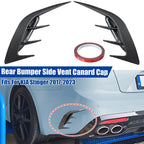 Rear Bumper Side Vent Canard Cover for KIA Stinger GT (2017–2023) Carbon Fiber Look