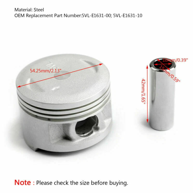 Piston Ring Kit +0.25mm for Yamaha YBR125 (2005–2023) T9