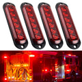 4X 6LED Side Marker Red Lights for Truck Trailer RV (Waterproof)