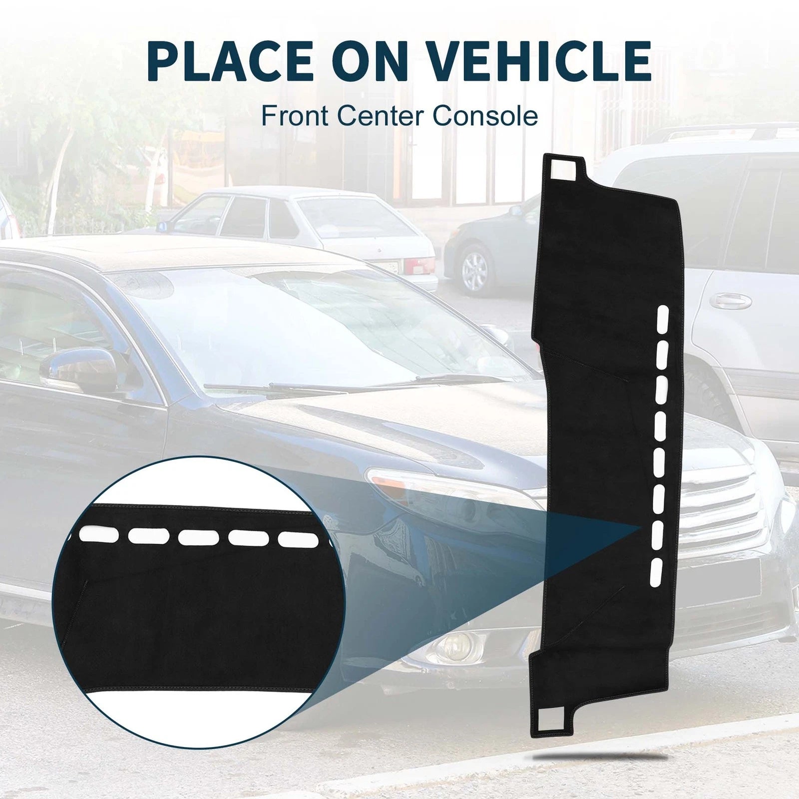 Dashboard Cover Mat for Toyota Aqua (2011–2021) - Black
