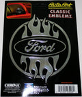 Ford Oval Truck Auto Sticker Decal Window Logo Chrome Flames