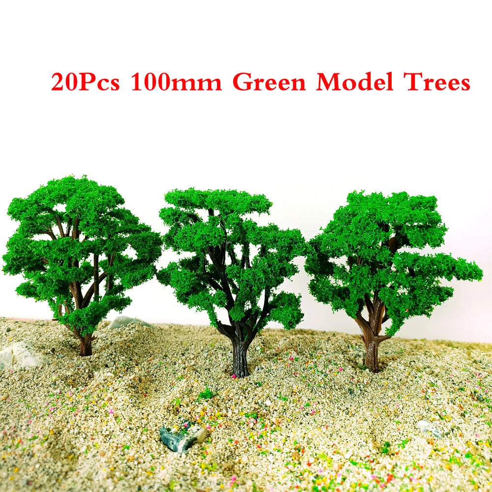 20pcs 3.93" Model Trees for Architecture Sand Table Railroad Scenery