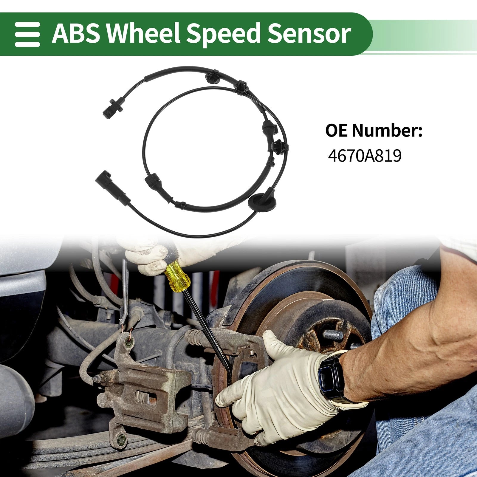 ABS Wheel Speed Sensor No. 4670A819 for Mitsubishi Outlander (2003–2023)
