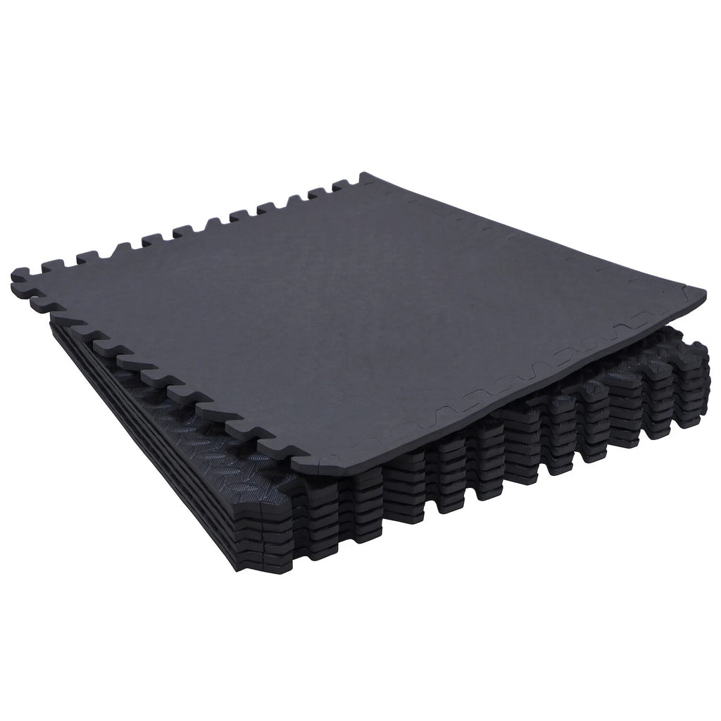 8PC EVA Foam Exercise Tiles Floor Mat for Gym Fitness Yoga (24x24)