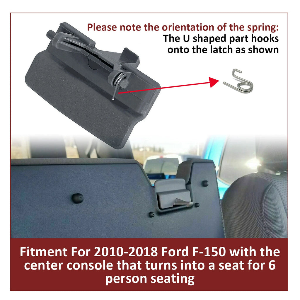 Center Console Jump Seat Lid Latch for Ford F150 (2010–2018) Gray