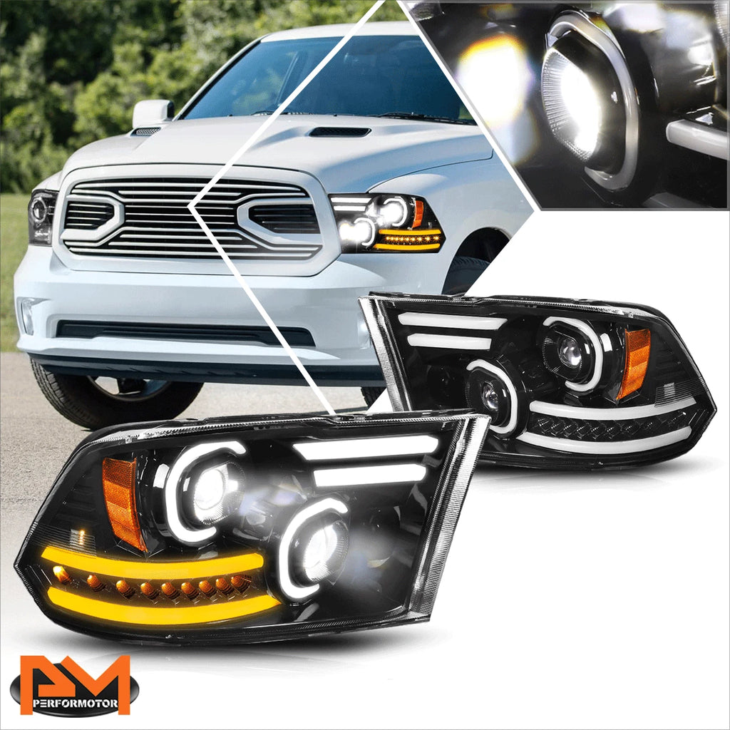 Projector Headlight for Hyundai Sonata (2011–2014) Amber Corner Chrome