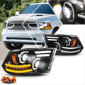 Projector Headlight for Hyundai Sonata (2011–2014) Amber Corner Chrome