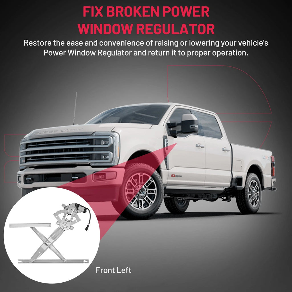 Front Driver Side Window Regulator w/Motor for Ford F250 F350 F450 (1999–2016)
